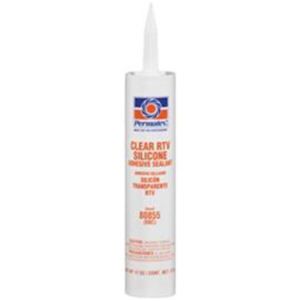 Permtx-Lockt 80855 Clear RTV Silicone Adhesive Sealant- 11 Oz. - P13-80855