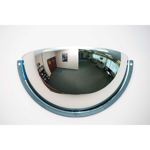 Global Industrial Half Dome Acrylic Mirror, Indoor, 26 Dia., 180, Viewing Angle - 670542