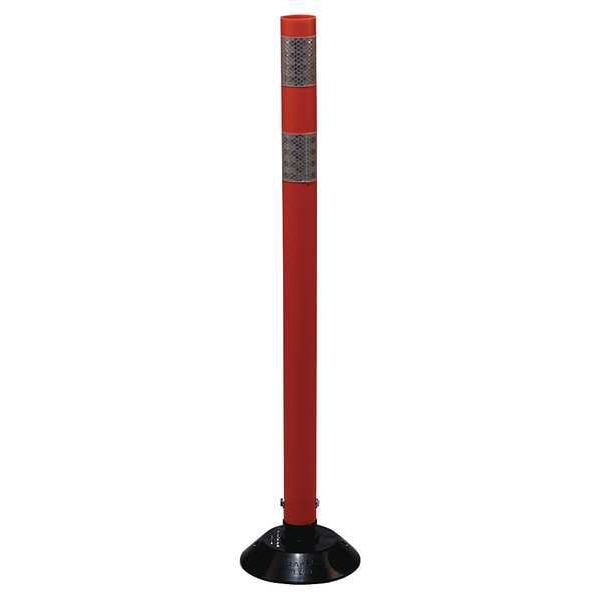 Zoro Select Delineator Post, HDPE, High-Intensity Prismatic, 36" Height, 36" Length, 1.6 lb, Orange - 04-36-OWG