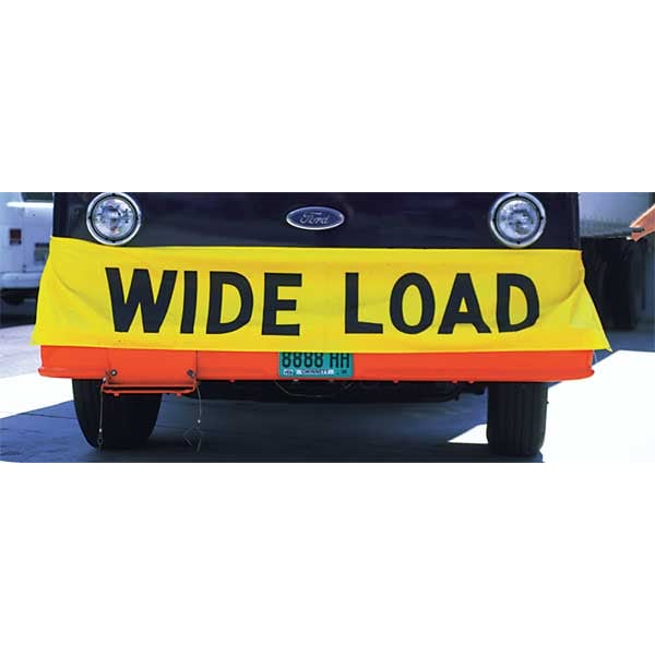 Zoro Select Wide Load Banner, Black/Yellow, Vinyl, Banner with 12 in Letters - 8701 BANNER