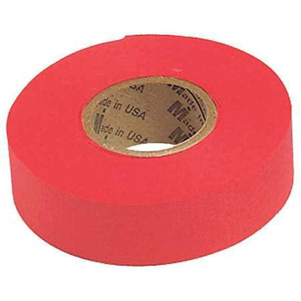 Zoro Select Flagging Tape, No Legend, Red, 1 in Wide x 100 ft Length, Wood Fiber, 3 mil - BDR-200