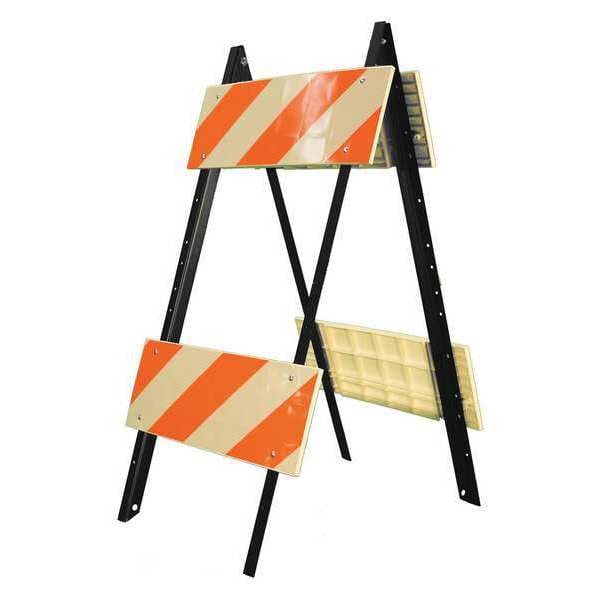 Zoro Select STEELCADE BARRICADE TYPE II 8/8 EGR, Engineer, 47 in Height, Orange/White - 97-03-002