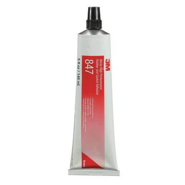 3M Rubber and Gasket Adhesive, 847, 5 fl oz, Tube, Brown - 847