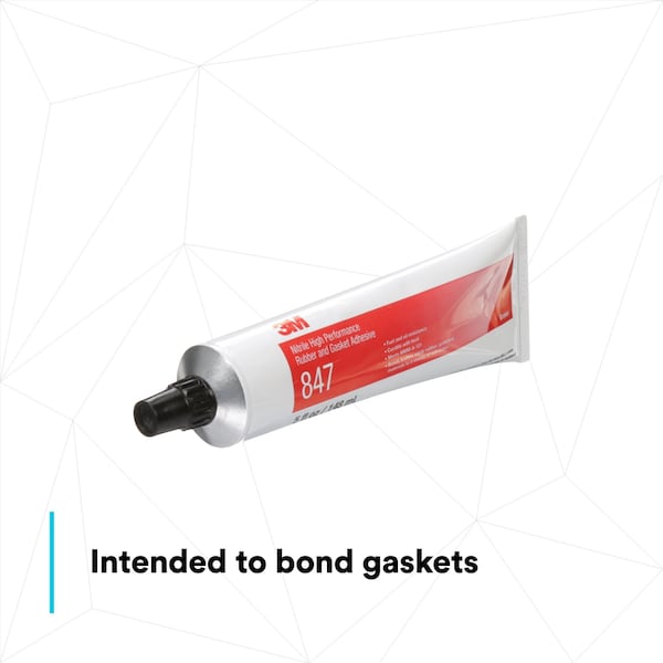 3M Rubber and Gasket Adhesive, 847, 5 fl oz, Tube, Brown - 847