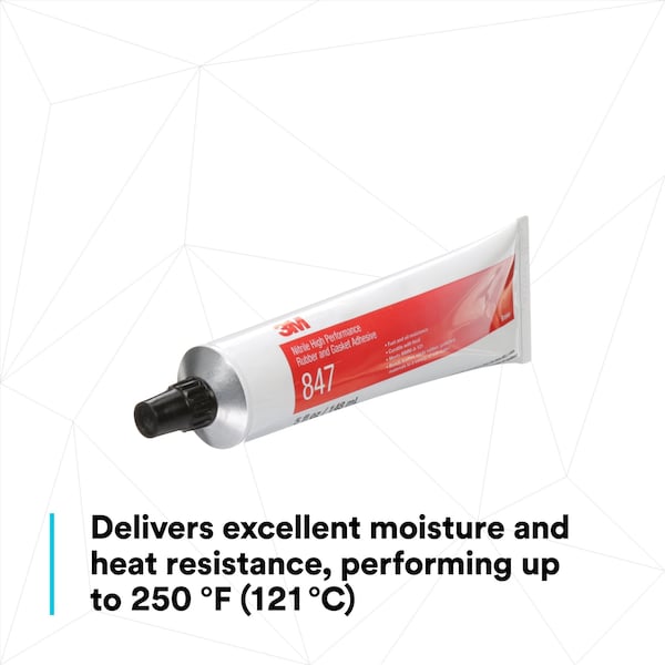 3M Rubber and Gasket Adhesive, 847, 5 fl oz, Tube, Brown - 847
