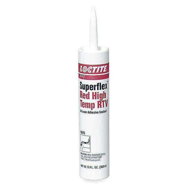 Loctite High Temp. Gasket Sealant, 300 mL, Red, Temp Range -75 to 600 Degrees F - 198817