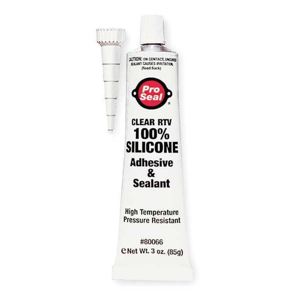 Pro Seal Waterproof Gasket Sealant, 3 oz, Clear, Temp Range -75 to 500 Degrees F - 80066