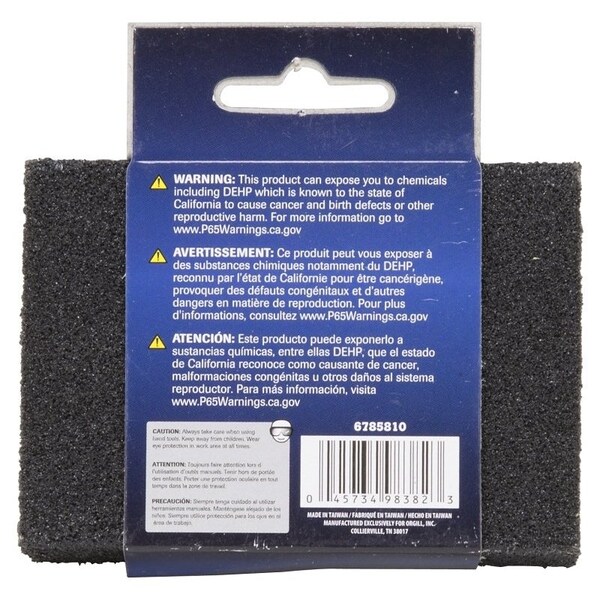 Vulcan Sanding Sponge, 4 in L, 2-3/4 in W, Fine, Medium, Corundum Abrasive - 151303L