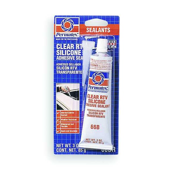 Permatex Multipurpose Gasket Sealant, 3 oz, Clear, Temp Range -75 to 400 Degrees F - 80050