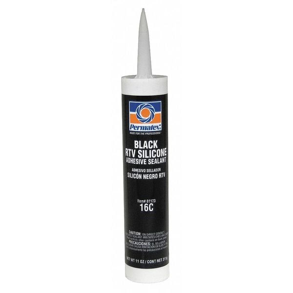 Permatex Multipurpose Gasket Sealant, 12.9 oz, Black, Temp Range -75 to 450 Degrees F - 81173