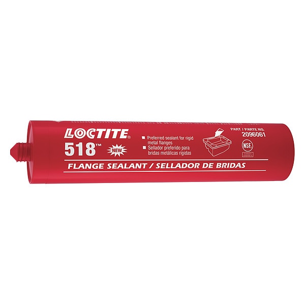 Loctite Anaerobic Gasket Sealant, 300 mL, Red, Temp Range -65 to 300 Degrees F - 2096061
