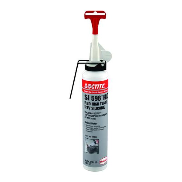 Loctite High Temp. Gasket Sealant, 190 mL, Red, Temp Range -75 to 600 Degrees F - 2700556