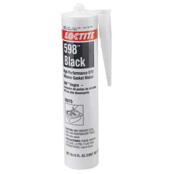 Loctite RTV Gasket Maker, 300 mL, Black, Temp Range -75 to 625 Degrees F - 135508