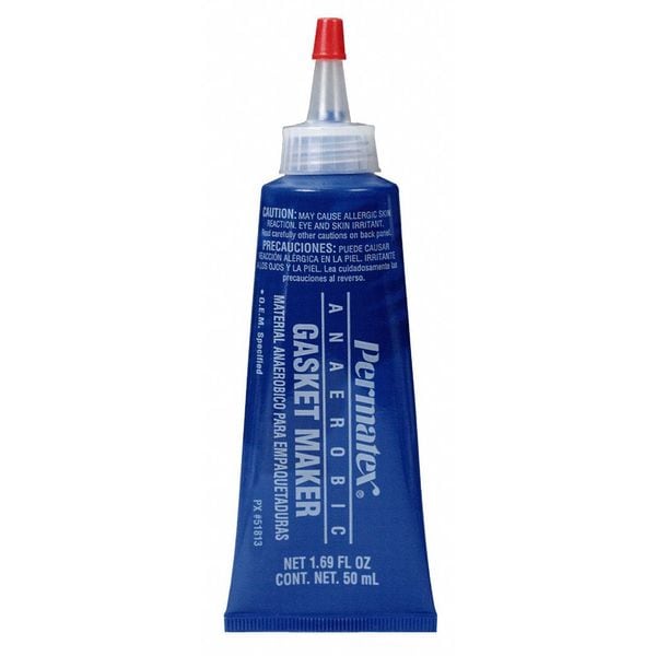 Permatex Anaerobic Anaerobic Gasket Maker, 50 mL, Red, Temp Range -65 to 300 Degrees F - 51813
