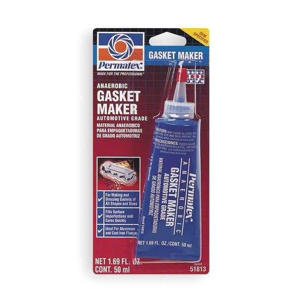 Permatex Anaerobic Anaerobic Gasket Maker, 50 mL, Red, Temp Range -65 to 300 Degrees F - 51813