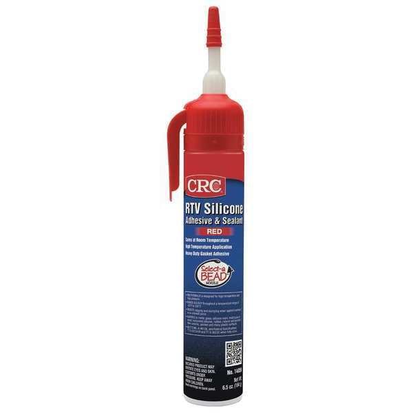 Crc High Temp., Low Odor Gasket Sealant, 6.5 oz, Red, Temp Range -80 to 500 Degrees F - 14059