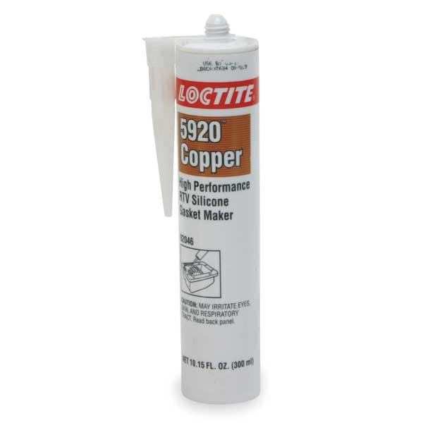Loctite Oil-Resistant, Noncorrosive RTV Gasket Maker, 300 mL, Copper, Temp Range -65 to 700 Degrees F - 235479