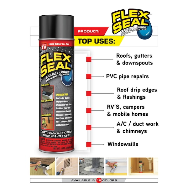 Flex Seal Flex Seal Family of Products Flex Seal Red Rubber Spray Sealant 14 oz - FSREDR20