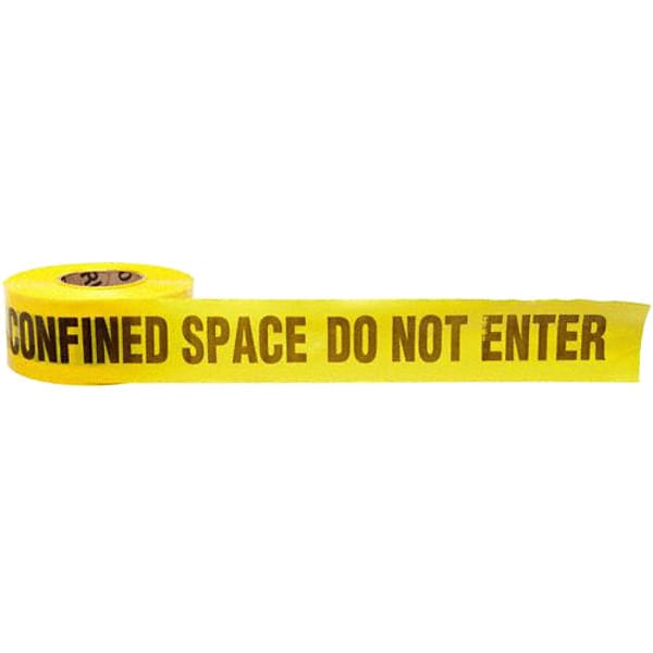 Zoro Select Barricade Tape, Do Not Enter, Yellow, 3 in Wide x 1,000 ft Length, Polyethylene, 3 mil - 91257