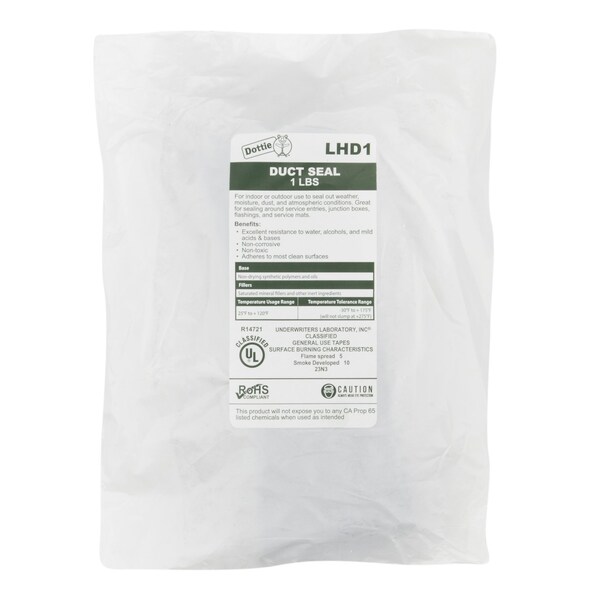Dottie Duct Seal, 1 lb, Plastic Bag, Gray, 50 PK - LHD1