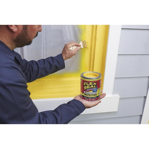 Flex Seal Flex Seal Family of Products Flood Protection Yellow Liquid Rubber Sealant Coating 28 oz - RLSYELR32