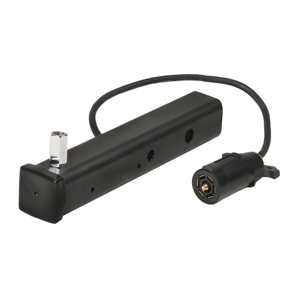 Safetywhips Warning Whip Mount, Black, Steel, 12.25 Length, 7 Way power plug connector - HM1