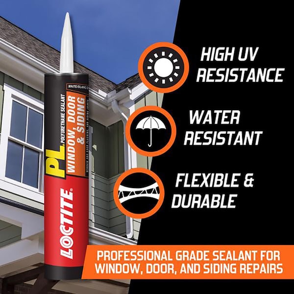 Pl Loctite PL S40 White Polyurethane Door/Siding/ Window Sealant 10 oz - 1618182