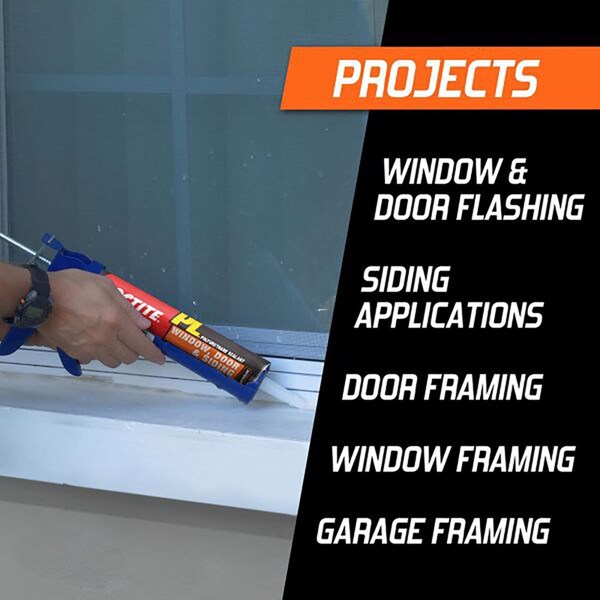 Pl Loctite PL S40 White Polyurethane Door/Siding/ Window Sealant 10 oz - 1618182
