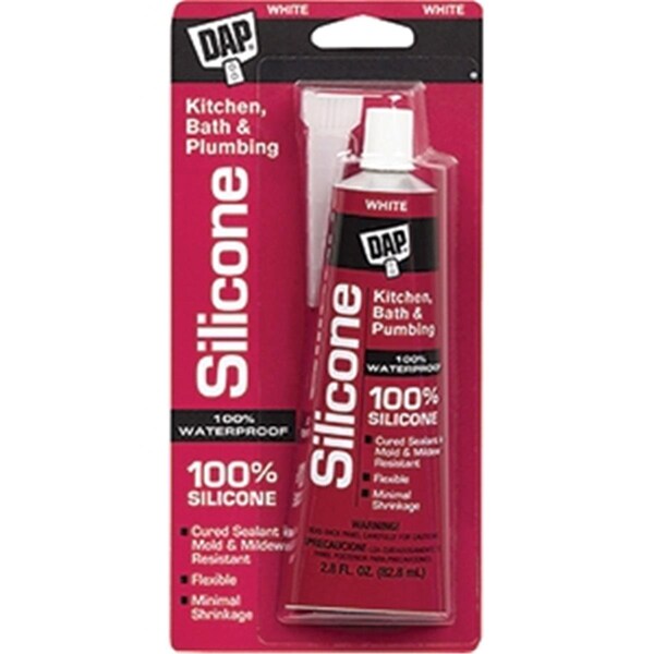 Homestead 680 2.8 oz. 100 Percentage Silicone Kitchen & Bath Sealant - White - HO3573084