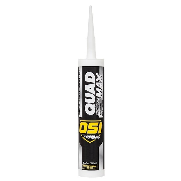 Osi QUAD MAX Sealant, White 004, 14 to 158 deg F, 95 oz Cartridge - 1868688