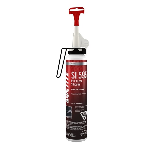 Loctite SI 595 RTV Silicone Adhesive Sealant 190ml Power Can Clear - 2636980