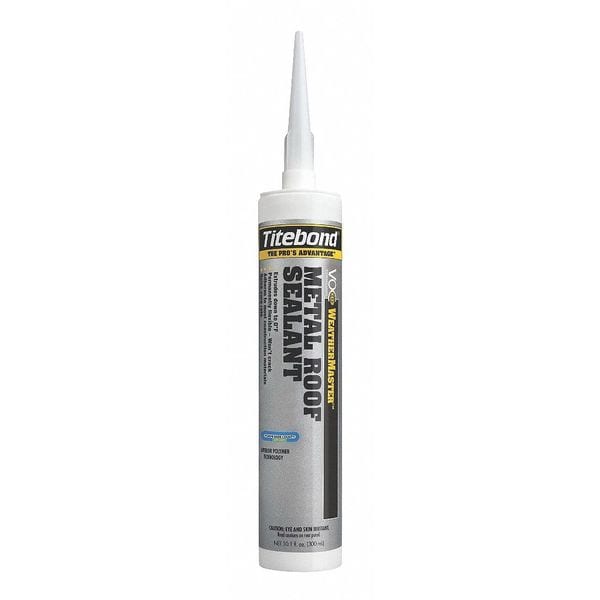 Titebond Metal Roof Sealant, 10 oz, Cartridge, White, Polymer Base, WeatherMaster - 61001A