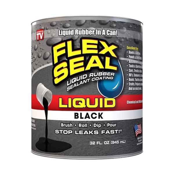 Flex Seal Flex Seal Family of Products Flex Seal Black Liquid Rubber Sealant Coating 32 oz - LFSBLKR32