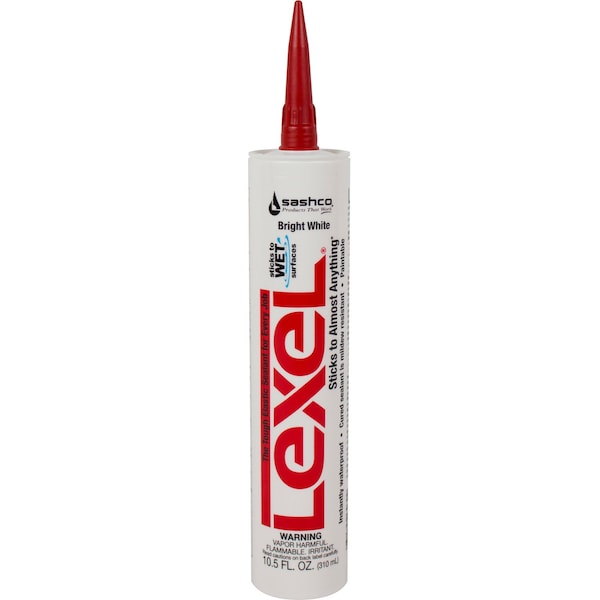 Lexel Sashco Lexel White Low VOC Synthetic Rubber All Purpose Caulk 10.5 oz - 13080