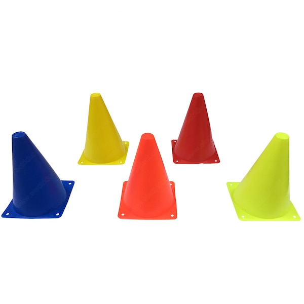 Electriduct ED 7" Red Plastic Sport Traffic Cones - TC-ED-7-10PK-RD