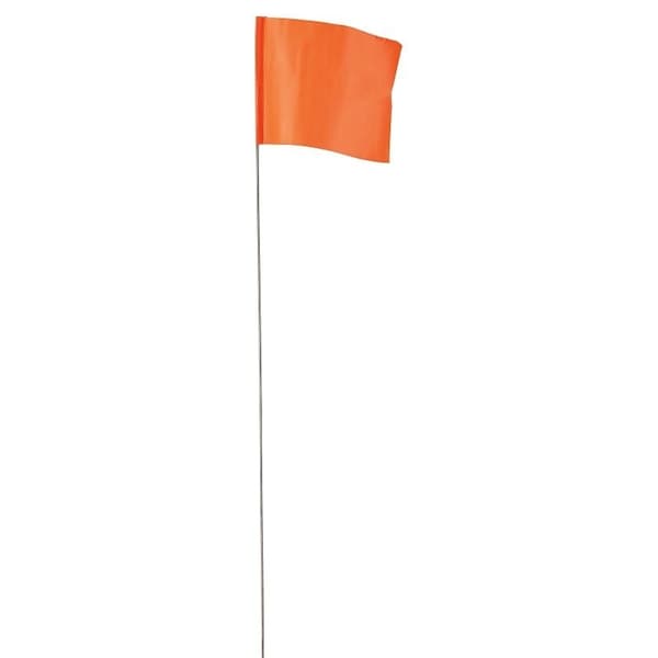 Empire 78002 Stake Flag, Orange, 2-1/2 in W Flag, 3-1/2 in H Flag - 78-002