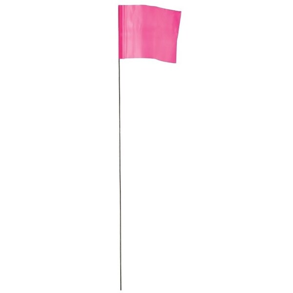 Empire Stake Flag, 21 in L, Pink, Plastic/Steel - 78-003