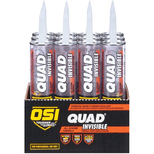 Osi OSI Quad Invisible Clear Elastomeric Polymers Sealant 9.5 oz - 1896952