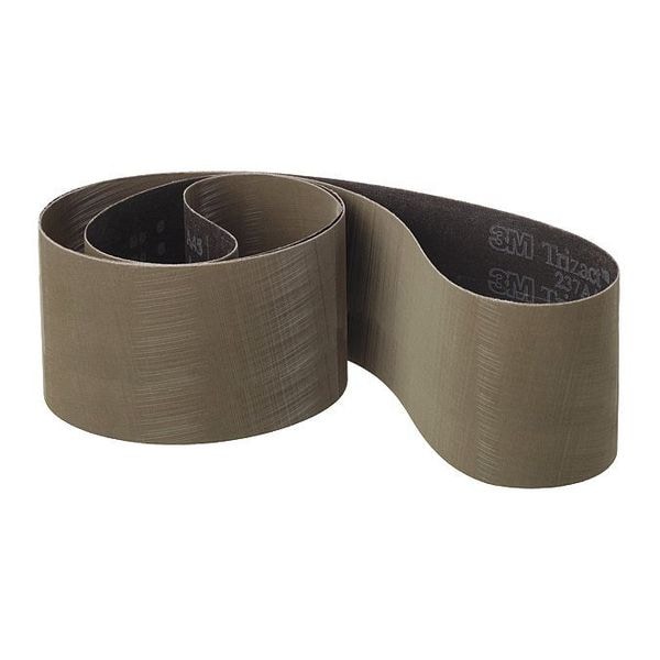 3M Sanding Belt, 2 in W, 48 in L, Coated, Aluminum Oxide, A80 Grit, Not Applicable, 237AA, Gray - 60440173890