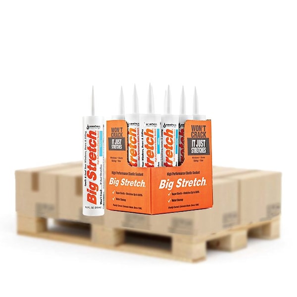 Big Stretch 10.5 Oz Sashco 10016 White Big Stretch Water-Based Elastomeric Sealant - 10016