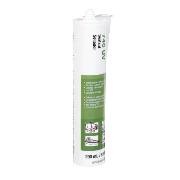 3M Polymer Adhesive Sealant, 10 oz, Cartridge, Gray, Polymer Base, 740 UV - 740 UV