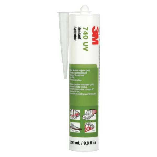 3M Polymer Adhesive Sealant, 10 oz, Cartridge, Gray, Polymer Base, 740 UV - 740 UV