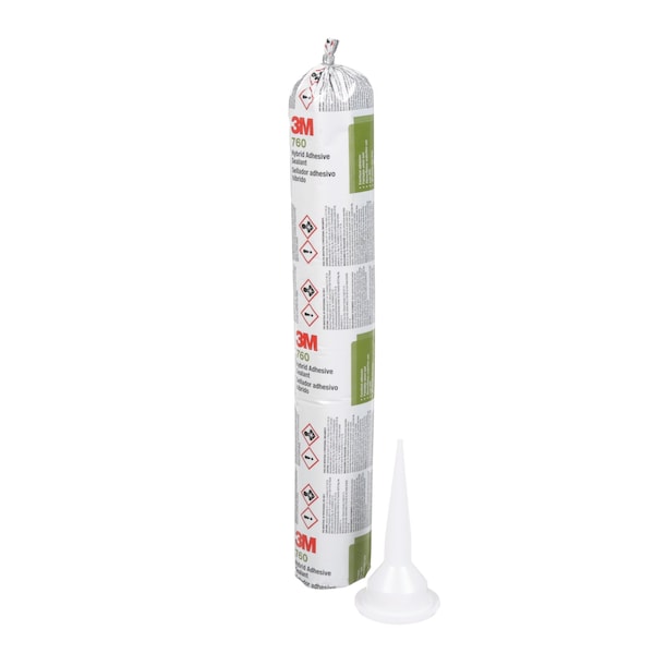 3M Polymer Adhesive Sealant, 20 oz, Sausage Pack, White, Polymer Base, 760 UV - 760 UV
