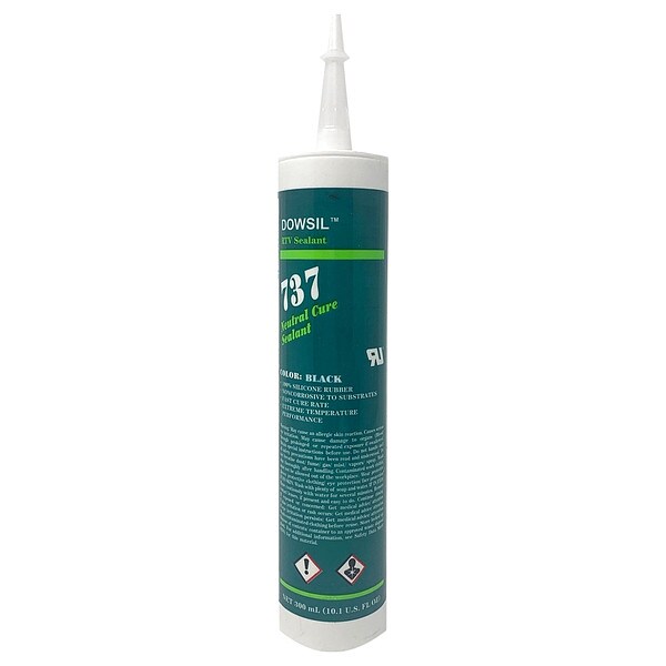 Dowsil Silicone Sealant, 10 oz, Cartridge, White, Silicone Base, 737 - 99180646