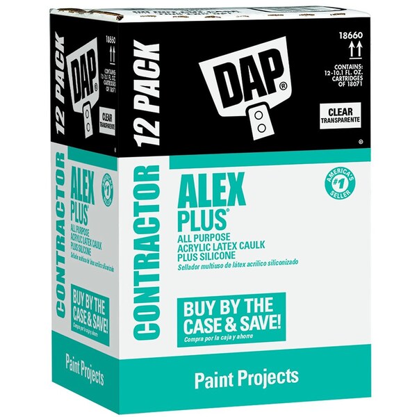 Dap 10.1 Oz Clear All Purpose Acrylic Latex Caulk Plus Silicone - 18071