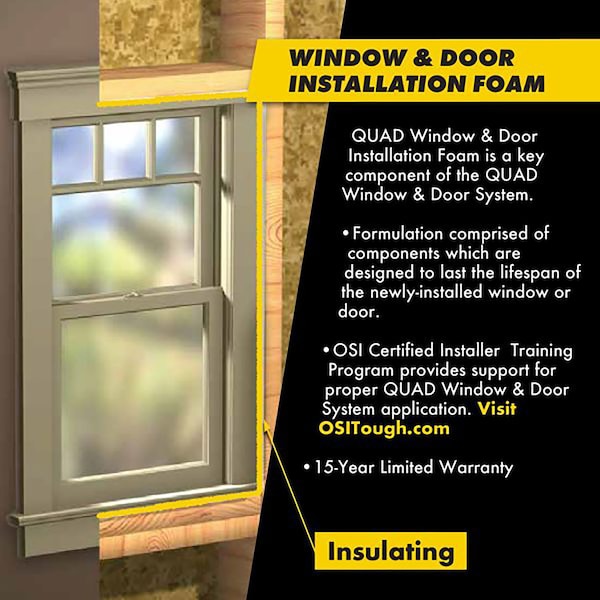 Osi OSI Quad Tan Foam Window and Door Foam Sealant 21.1 oz - 1866185
