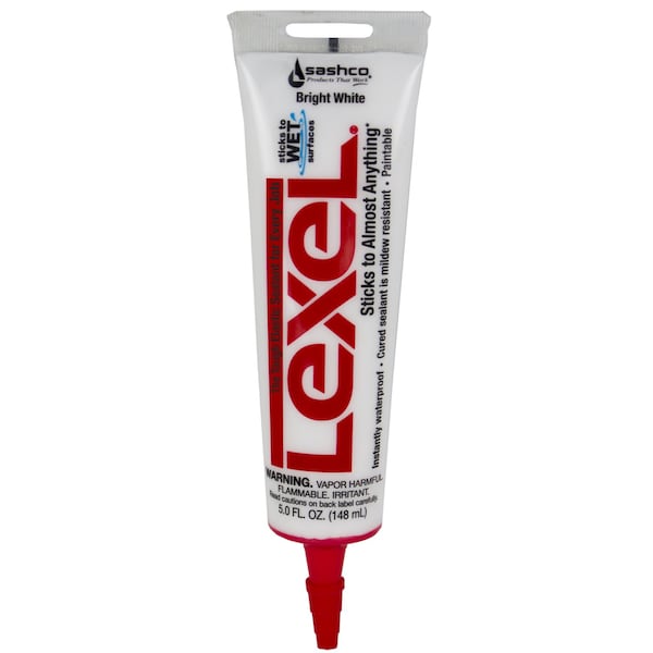 Lexel Sashco Lexel White Low VOC Synthetic Rubber All Purpose Caulk 5 oz - 13043