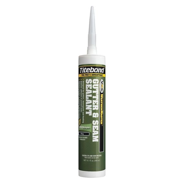 Titebond Gutter and Seam Sealant, 10 oz, Cartridge, Gray, Polymer Base - 7331