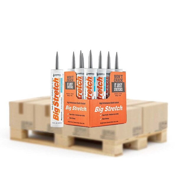 Big Stretch 10.5 Oz Sashco 10010 Gray Big Stretch Water-Based Elastomeric Sealant - 10010