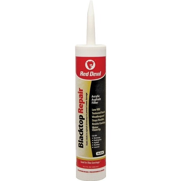 Red Devil 0 Repair Sealant, Textured Paste, Black, Mild Acrylic, 101 floz Cartridge - 637